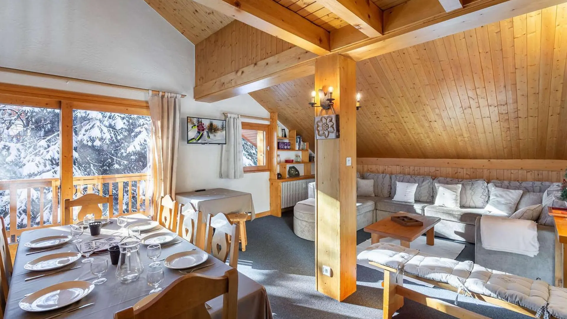 Duplex Spacieux A Meribel - 8 Pers, 3 Ch, 2 Salles De Bain, Proche Pistes Et Navette - Fr-1-565-74 Les Allues 아파트